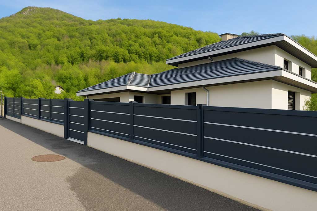 cloture aluminium assortie occultant